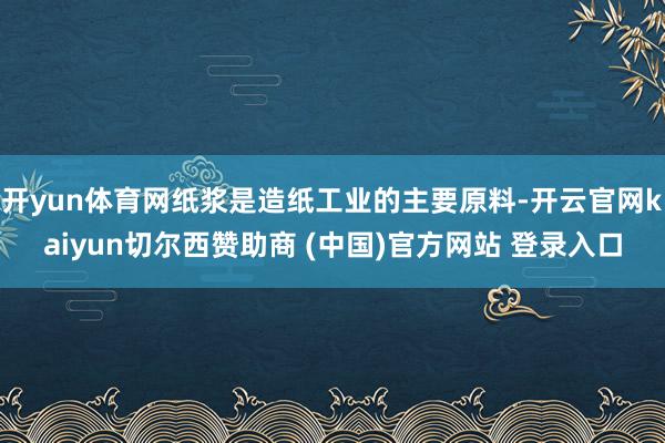 开yun体育网纸浆是造纸工业的主要原料-开云官网kaiyun切尔西赞助商 (中国)官方网站 登录入口