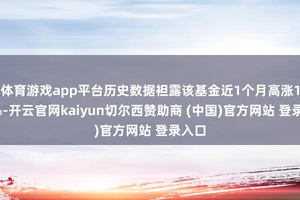 体育游戏app平台历史数据袒露该基金近1个月高涨1.19%-开云官网kaiyun切尔西赞助商 (中国)官方网站 登录入口