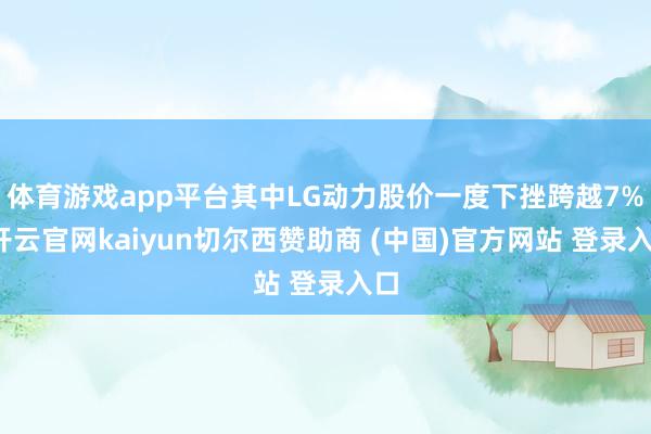 体育游戏app平台其中LG动力股价一度下挫跨越7%-开云官网