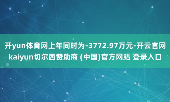 开yun体育网上年同时为-3772.97万元-开云官网kai