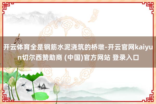 开云体育全是钢筋水泥浇筑的桥墩-开云官网kaiyun切尔西赞