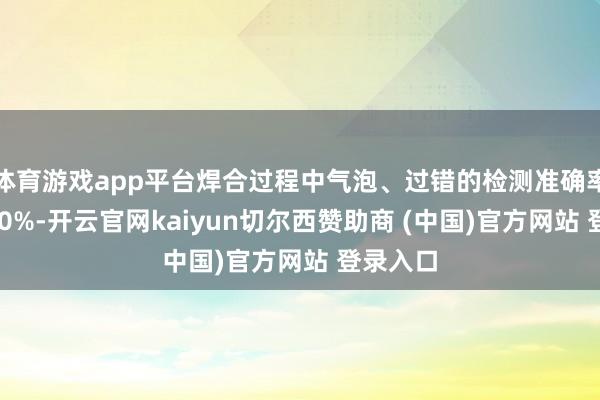 体育游戏app平台焊合过程中气泡、过错的检测准确率达到100