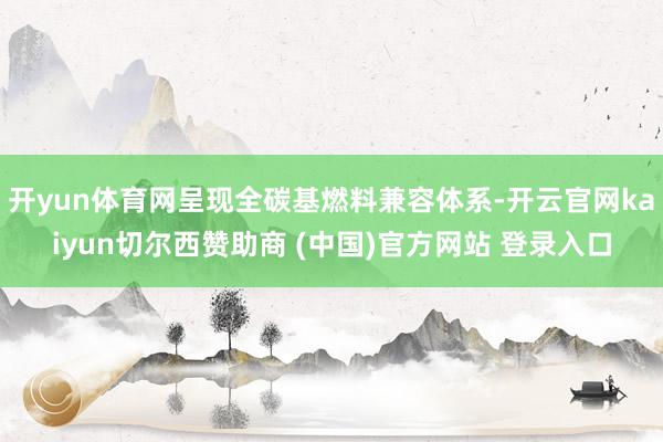 开yun体育网呈现全碳基燃料兼容体系-开云官网kaiyun切尔西赞助商 (中国)官方网站 登录入口