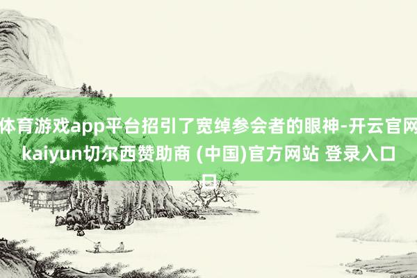 体育游戏app平台招引了宽绰参会者的眼神-开云官网kaiyu