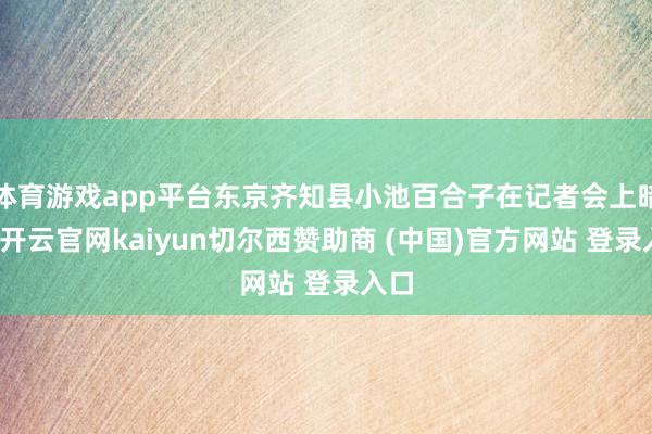 体育游戏app平台东京齐知县小池百合子在记者会上暗意-开云官